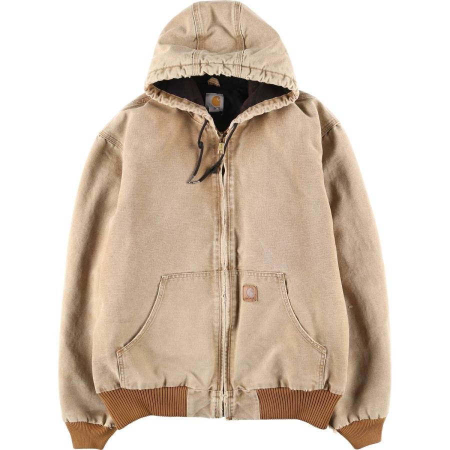 古着 カーハート Carhartt アクティブジャケット 中綿入り ダックフルジップパーカー メンズL相当/eaa617639 Carhartt（カーハート） 古着 アクティブジャケット 中綿入り ダック