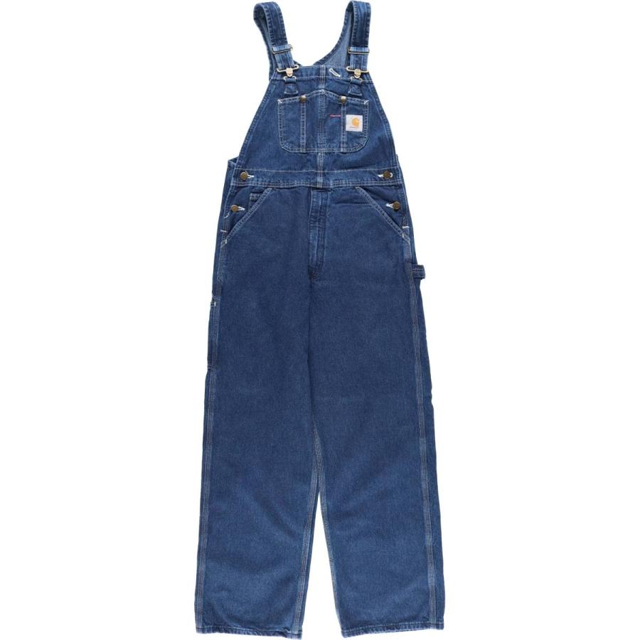 レア！！【Carhartt カーハート】デニム オーバーオール Carhartt（カーハート） 古着 デニムオーバーオール メンズw31相当