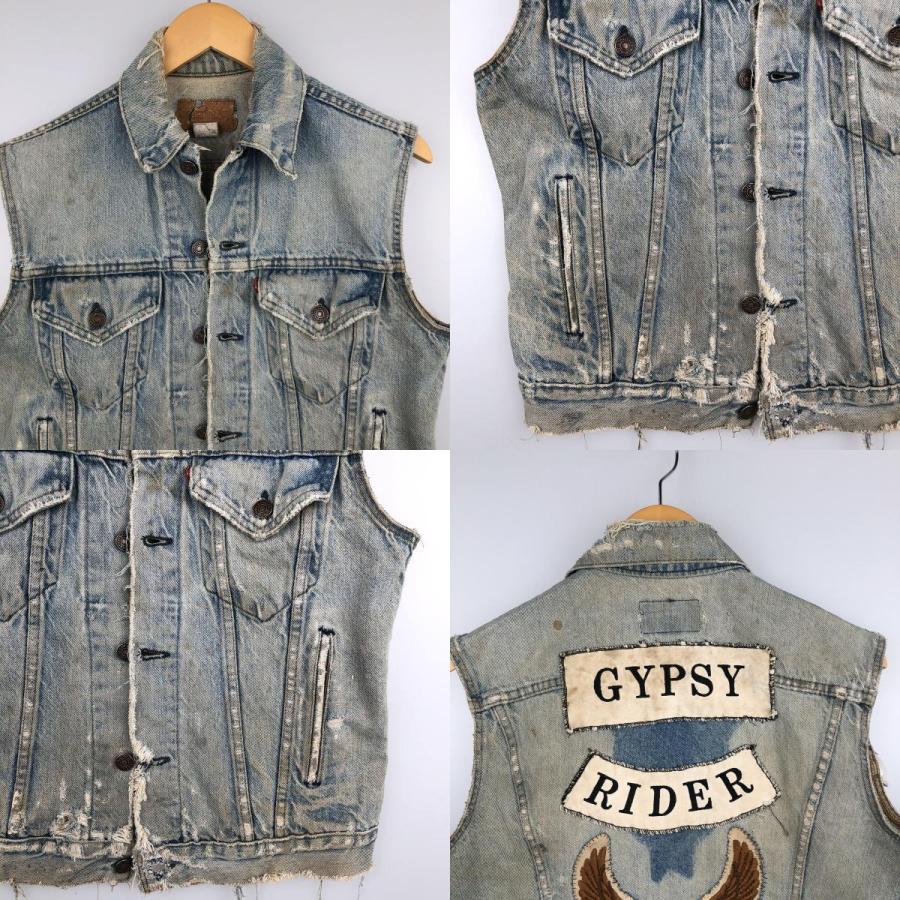 古着 リーバイス Levi's 70506-0213 鷲柄 イーグル柄 カットオフ Harley-Davidson ハーレーダビッドソン デニムベスト USA製 メンズM相当 ヴィンテージ/eaa618574 Levi's（リーバイス） 古着 70506-0213 鷲柄 イーグル柄 カットオフ