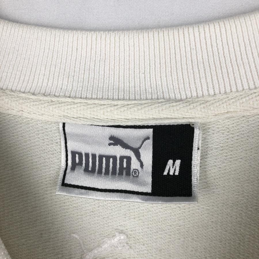PUMA（プーマ） 古着 Vネック ツートンロゴスウェットシャツ 