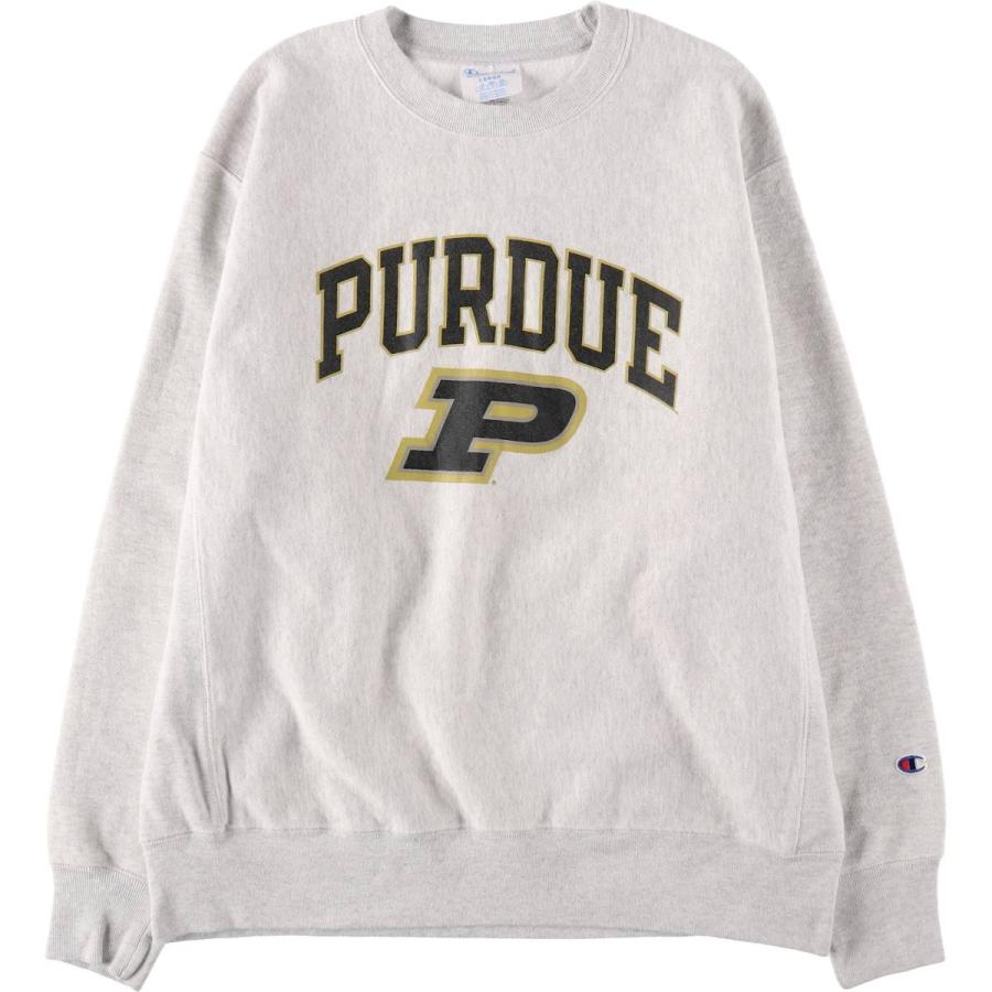 レアカラー90sチャンピオンPURDUEリバースウィーブUSA製XL Champion（チャンピオン） 古着 リバースウィーブ PURDUE パデュー大学