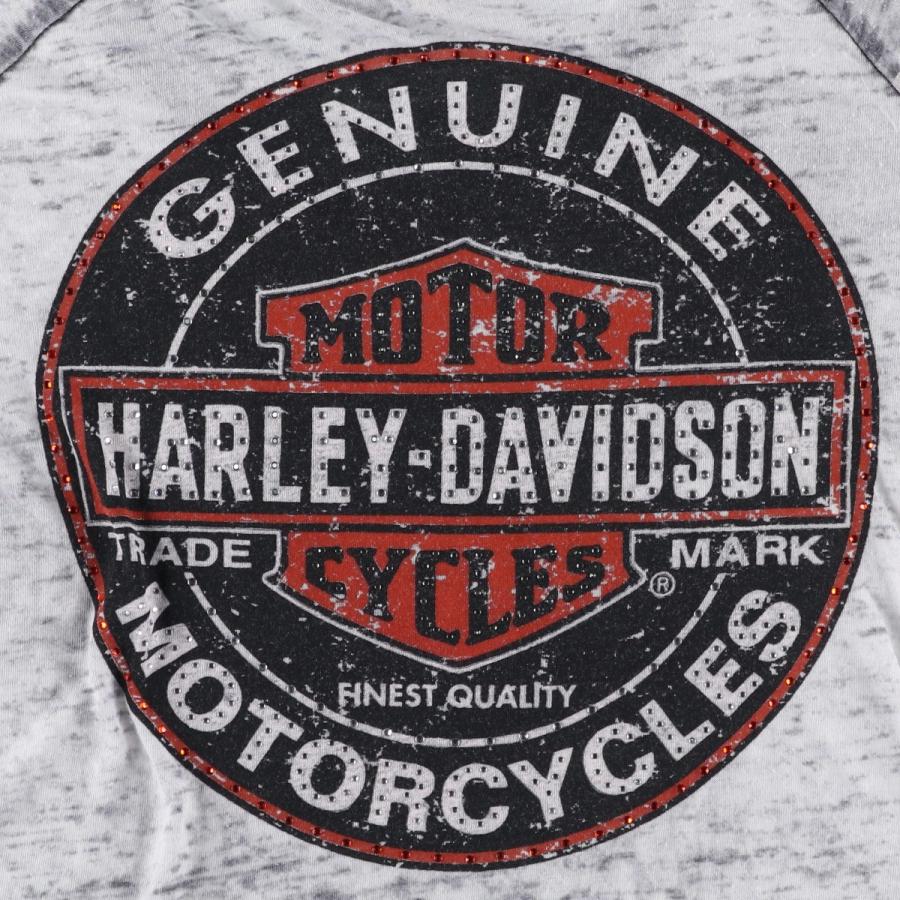 古着 ハーレーダビッドソン Harley-Davidson ライトストーン付き V
