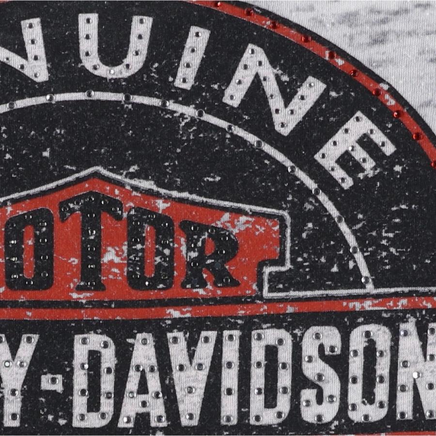 古着 ハーレーダビッドソン Harley-Davidson ライトストーン付き Vネック モーターサイクル バイクTシャツ レディースS相当/eaa618917 古着 ハーレーダビッドソン Harley-Davidson ライトストーン付き V