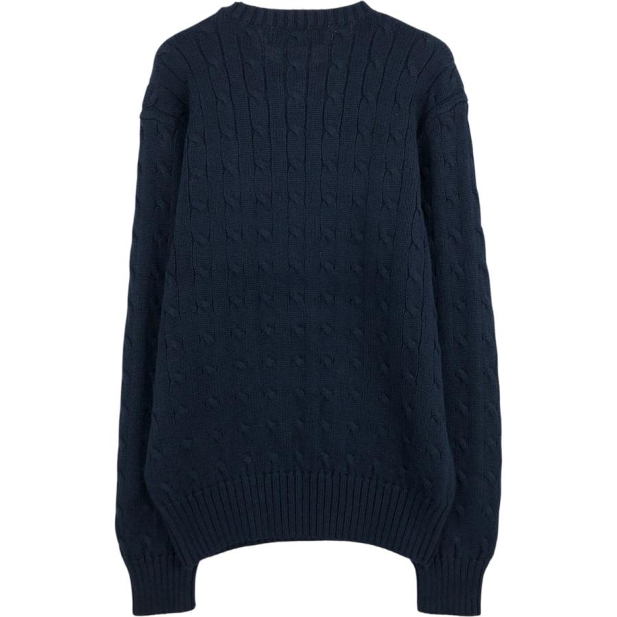 古着 ラルフローレン Ralph Lauren POLO by Ralph Lauren ケーブル編み コットンニットセーター メンズS相当/eaa619104 古着 ラルフローレン Ralph Lauren POLO by ケーブル編み コットン