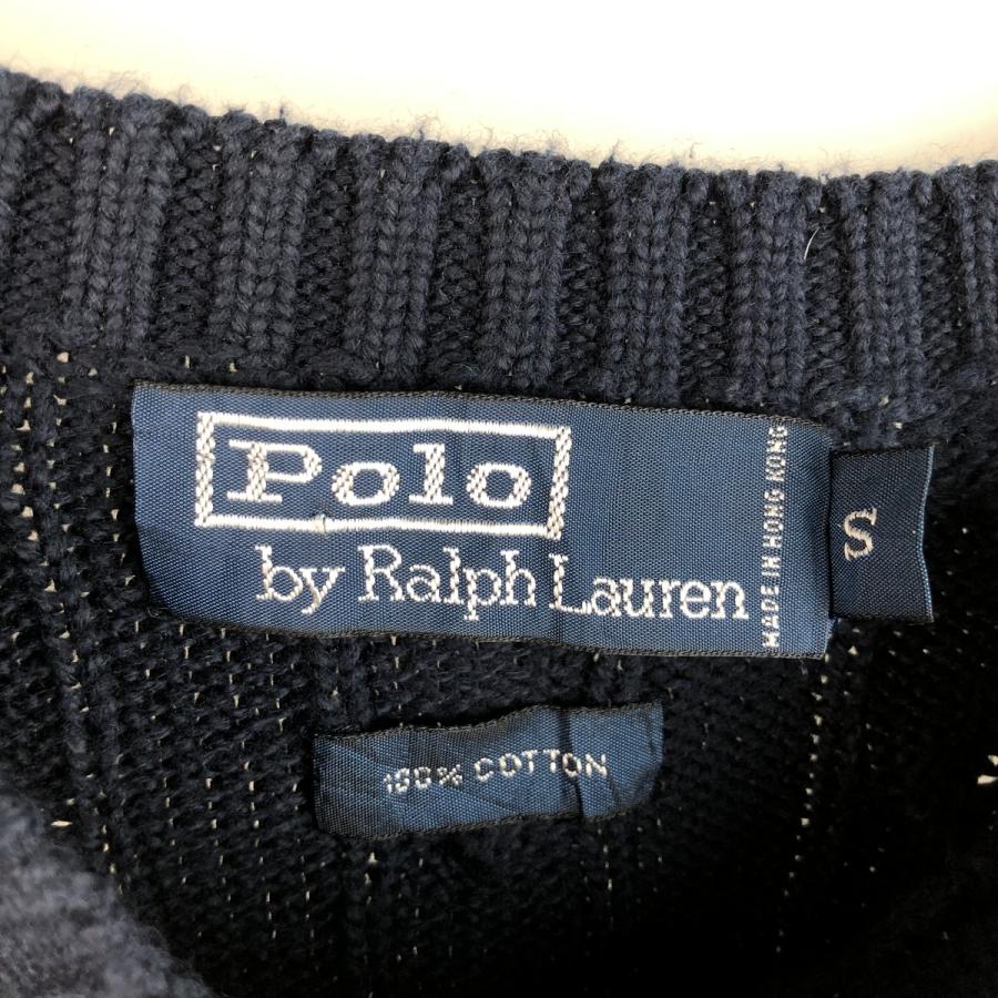 古着 ラルフローレン Ralph Lauren POLO by Ralph Lauren ケーブル編み コットンニットセーター メンズS相当/eaa619104 古着 ラルフローレン Ralph Lauren POLO by ケーブル編み コットン