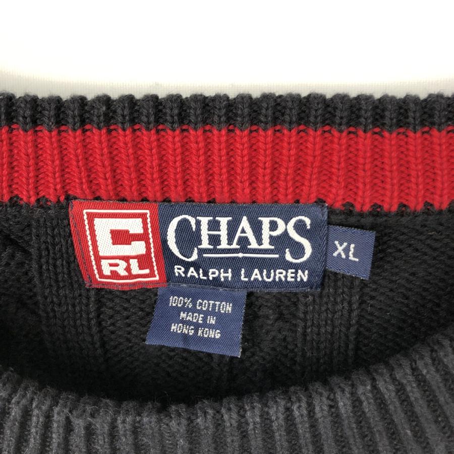 古着 ラルフローレン Ralph Lauren CHAPS チャップス ケーブル編み コットンニットセーター メンズXL相当/eaa619217 古着 ラルフローレン Ralph Lauren CHAPS チャップス ケーブル編み