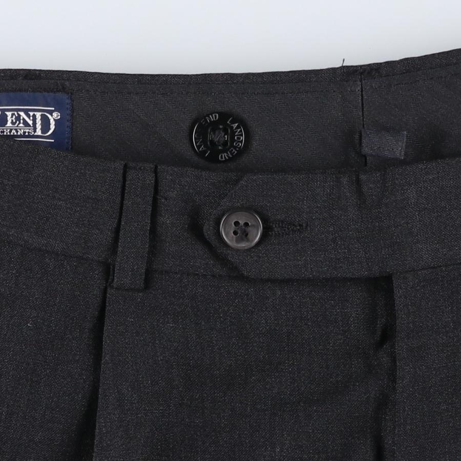 古着 ~00年代 ランズエンド LANDS'END ツータック スラックスパンツ
