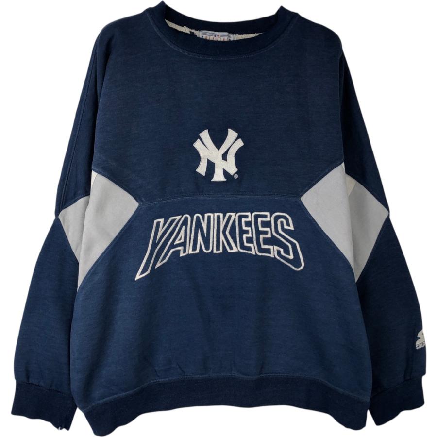 古着 スターター Starter MLB NEW YORK YANKEES ニューヨークヤンキース スウェットシャツ トレーナー メンズL相当/eaa619430 STARTER（スターター） 古着 Starter MLB NEW YORK YANKEES