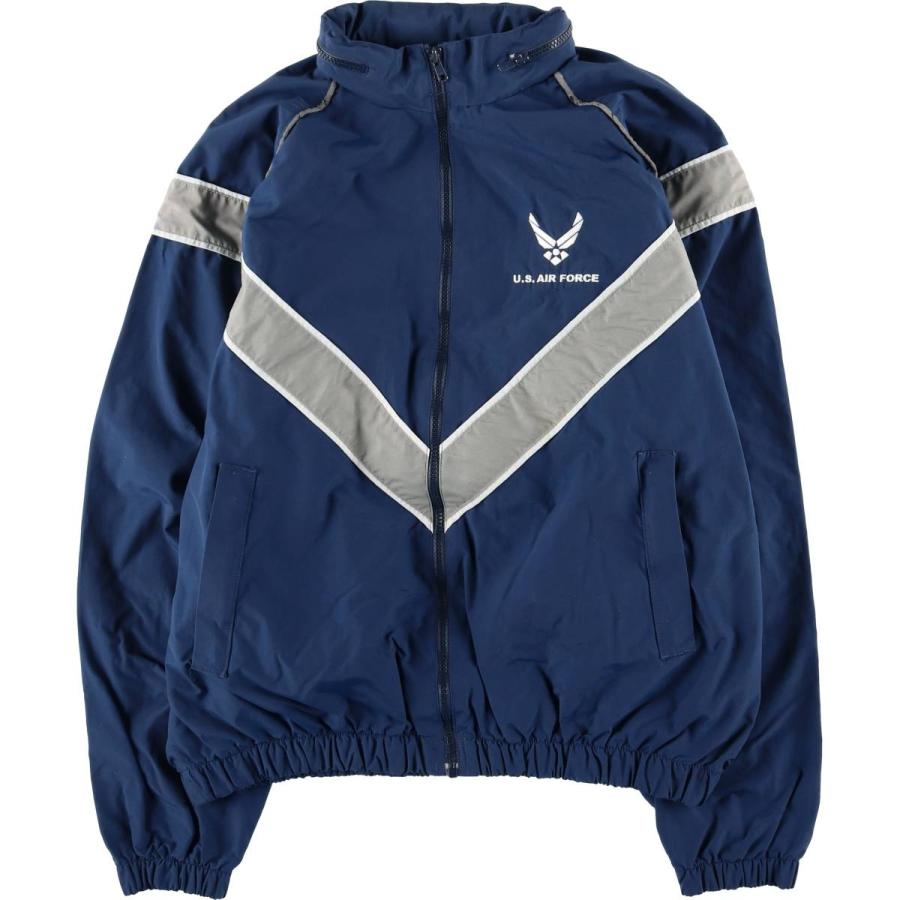 USAF PTU ナイロンジャケット (L) 古着 00年代 米軍実品 USAF PTU トレーニングジャケット ナイロン