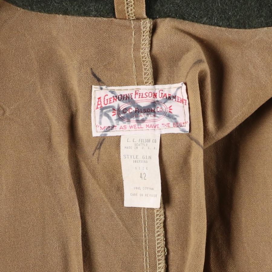古着 フィルソン FILSON ワックスコットン オイルドジャケット USA製 メンズL相当 ヴィンテージ/eaa619677 FILSON（フィルソン） 古着 ワックスコットン オイルドジャケット USA
