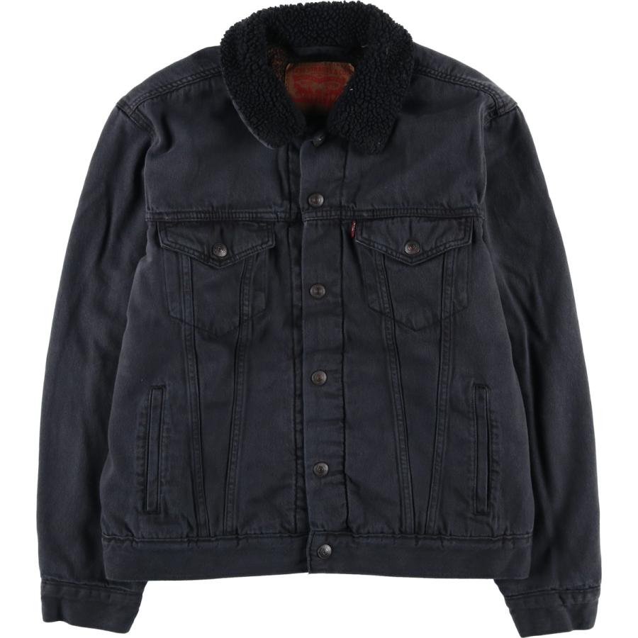 古着 リーバイス Levi's ブラックデニムボアジャケット メンズM相当/eaa619735 Levi's（リーバイス） 古着 ブラックデニムボアジャケット メンズM相当