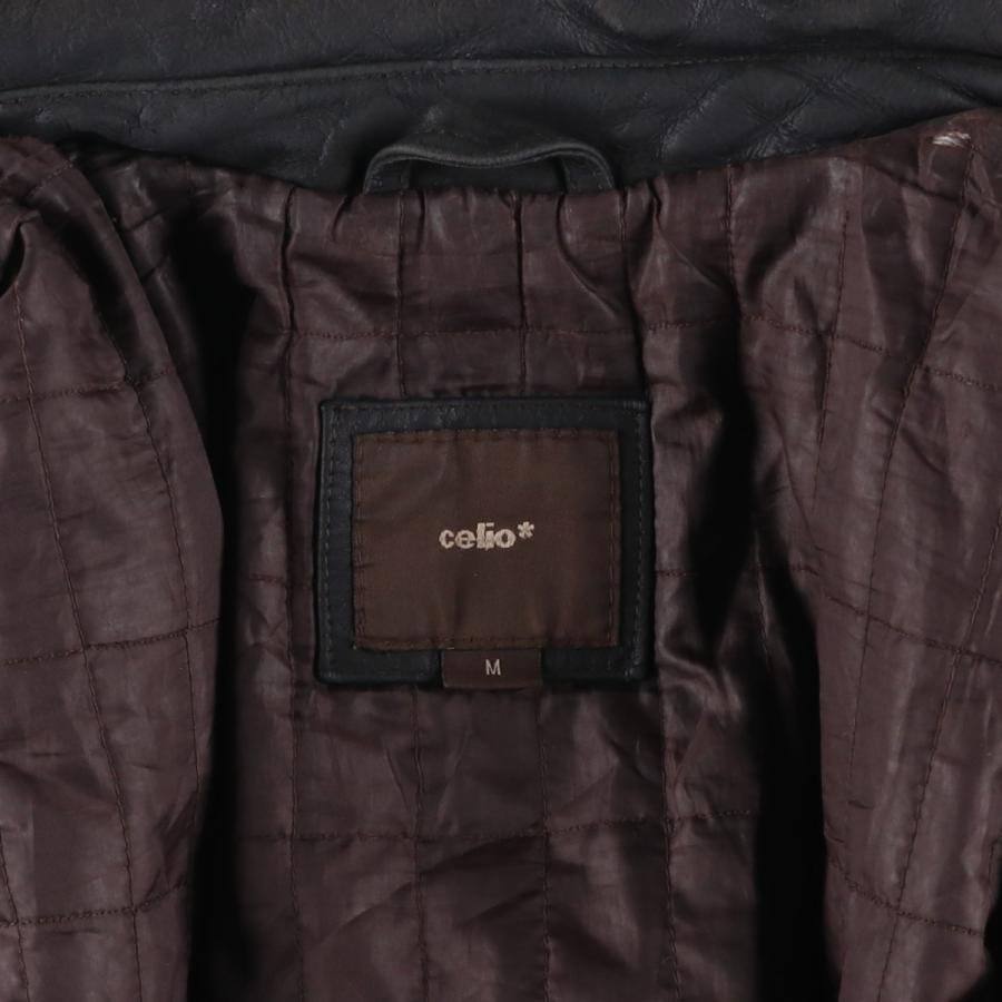 古着 celio スイングトップタイプ レザーブルゾン メンズM相当