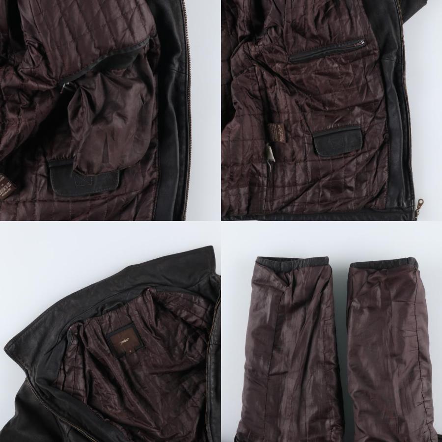 古着 celio スイングトップタイプ レザーブルゾン メンズM相当
