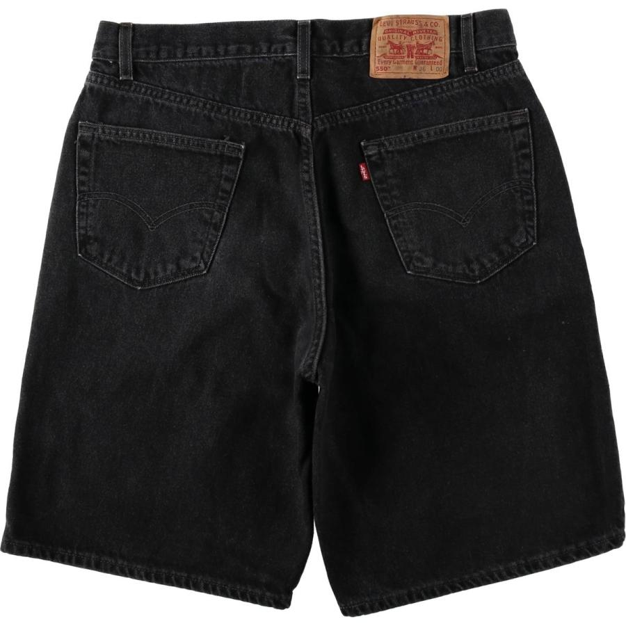 リーバイス levis 550 ハーフパンツ ショートパンツ W34 古着 Levi's（リーバイス） 古着 Levi's 550 RED TAB ブラックデニム