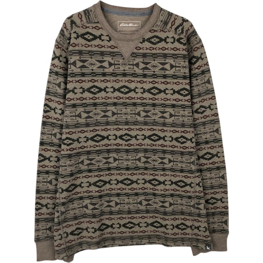 Eddie Bauer（エディーバウアー） 古着 ネイティブ柄 サーマルロングT 