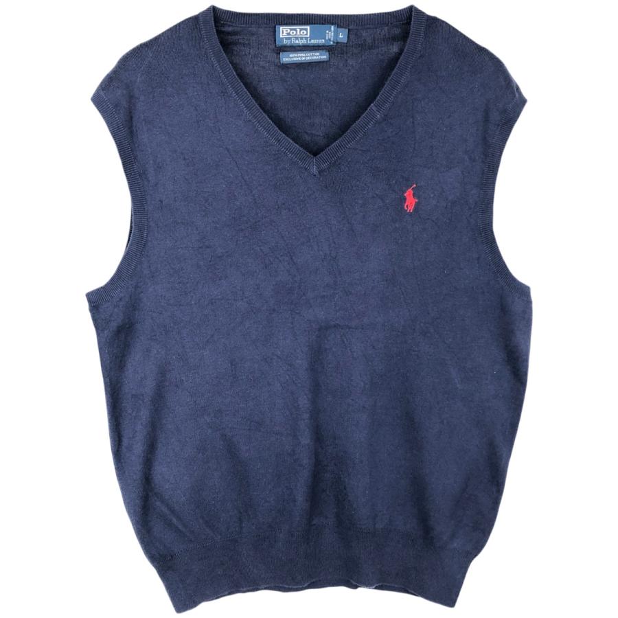 古着 ラルフローレン Ralph Lauren POLO by Vネック ピマコットン 