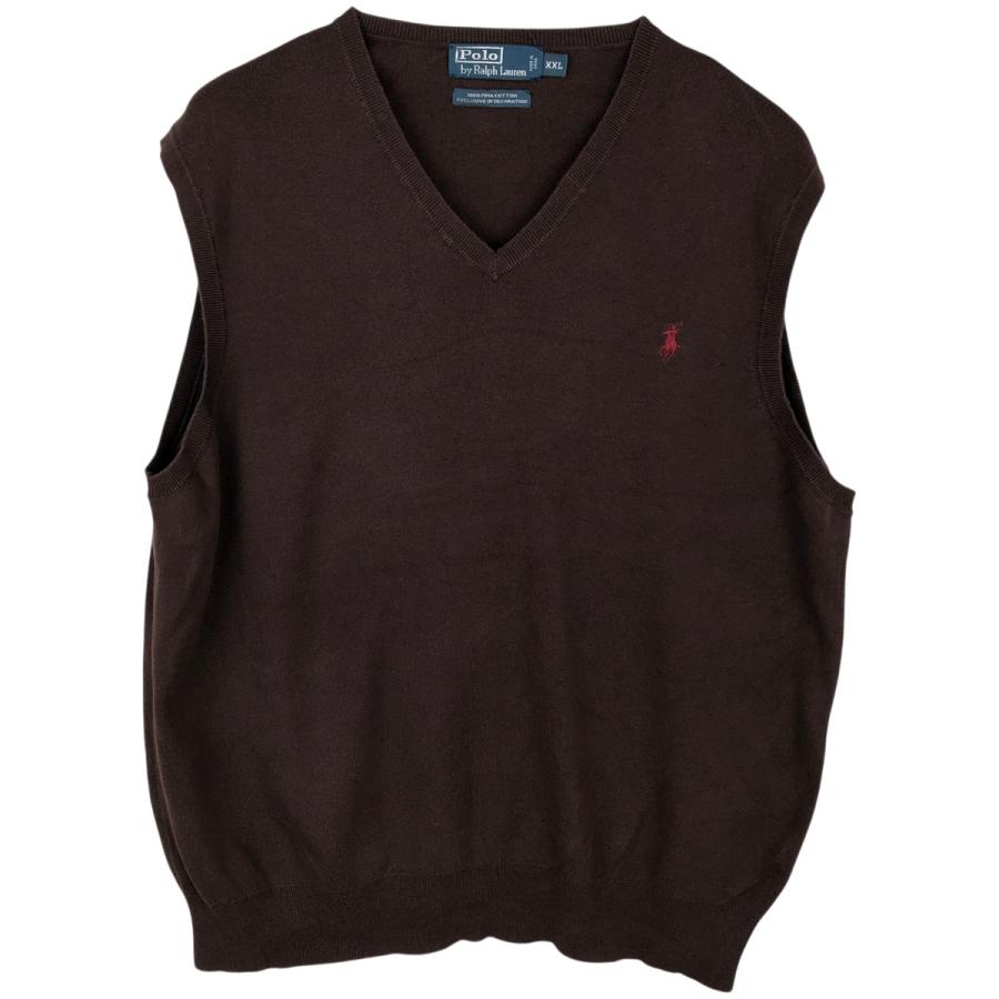 古着 ラルフローレン Ralph Lauren POLO by Vネック ピマコットン