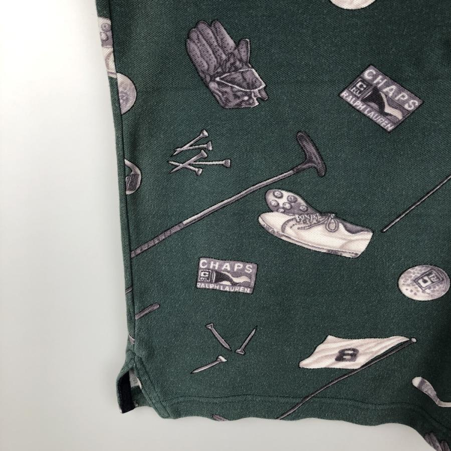 古着 ラルフローレン Ralph Lauren CHAPS チャップス 総柄 半袖