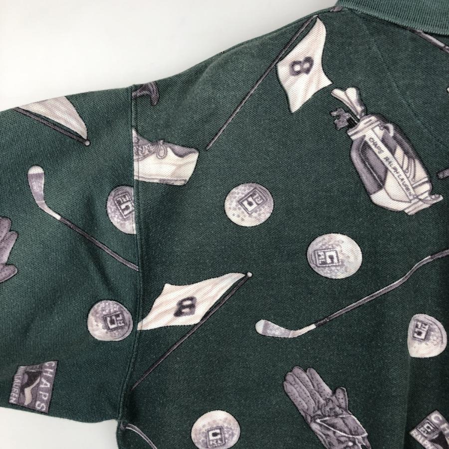 古着 ラルフローレン Ralph Lauren CHAPS チャップス 総柄 半袖