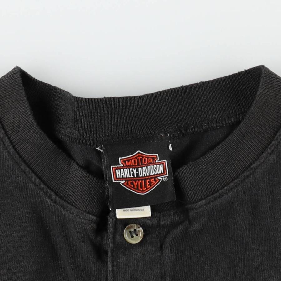 古着 Harley-Davidson ハーレーダビッドソン ヘンリーネック モーター