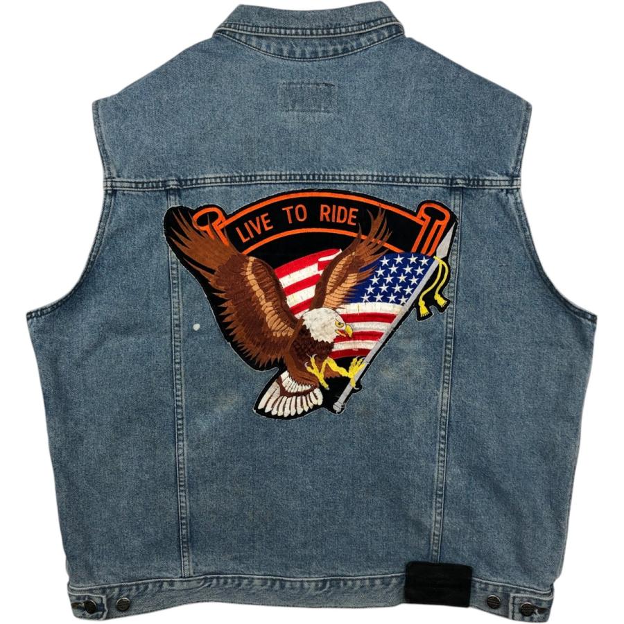 古着 ハーレーダビッドソン Harley-Davidson 星条旗柄 鷲柄 イーグル柄