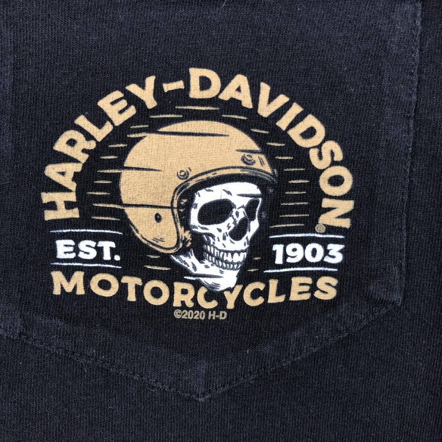 古着 ハーレーダビッドソン Harley-Davidson ドクロ柄 スカル柄