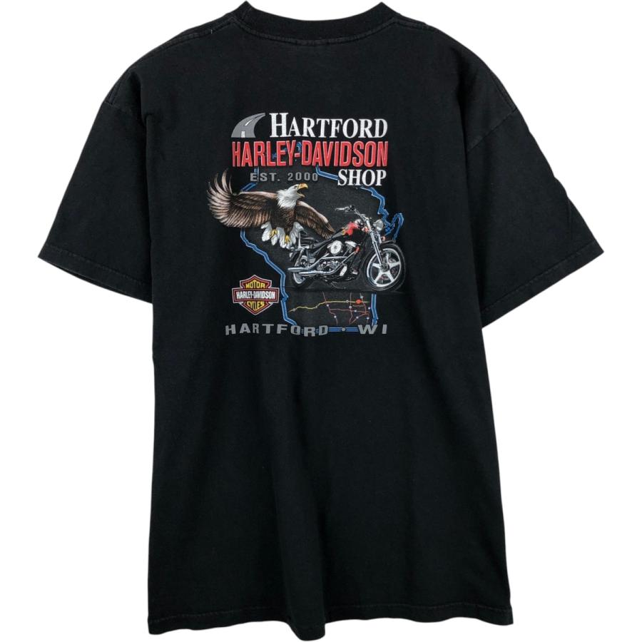 古着 00年代 Harley-Davidson ハーレーダビッドソン 鷲柄 イーグル柄
