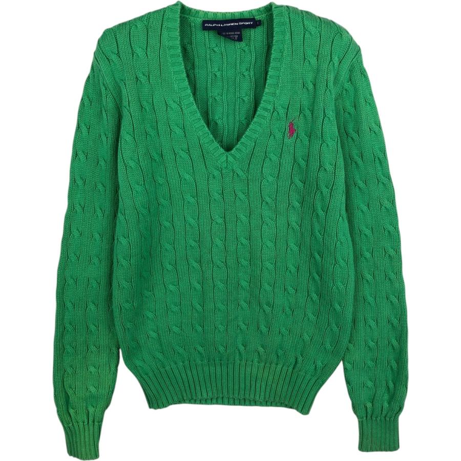 古着 ラルフローレン Ralph Lauren RALPH LAUREN SPORT ケーブル編み V