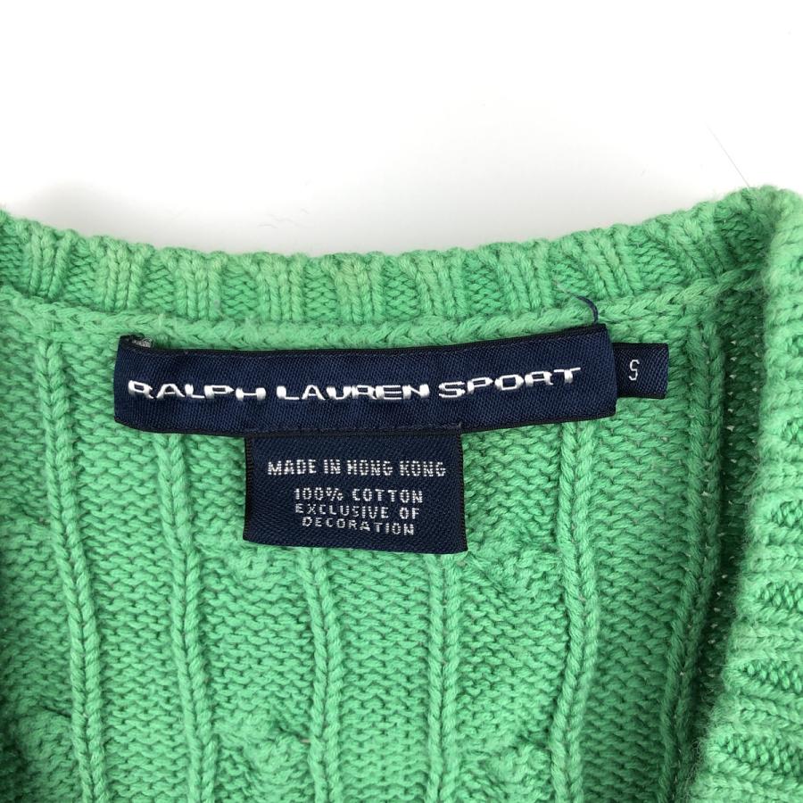 古着 ラルフローレン Ralph Lauren RALPH LAUREN SPORT ケーブル編み V