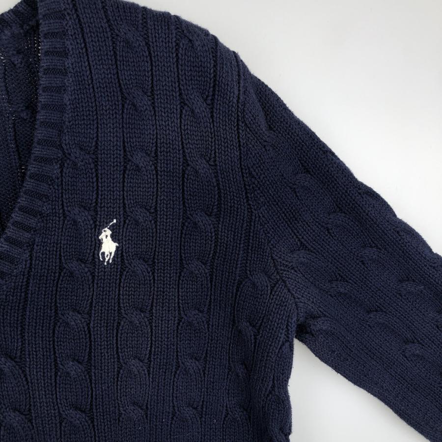 古着 ラルフローレン Ralph Lauren RALPH LAUREN SPORT ケーブル編み V