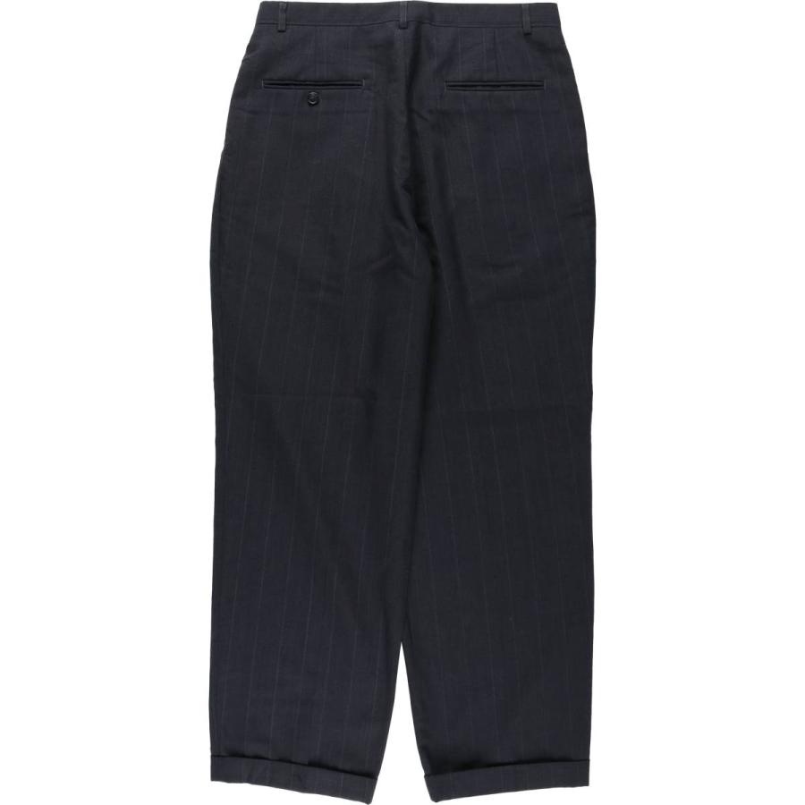 古着 ハガー Haggar ATHLETIC FIT ストライプ柄 ツータック スラックス