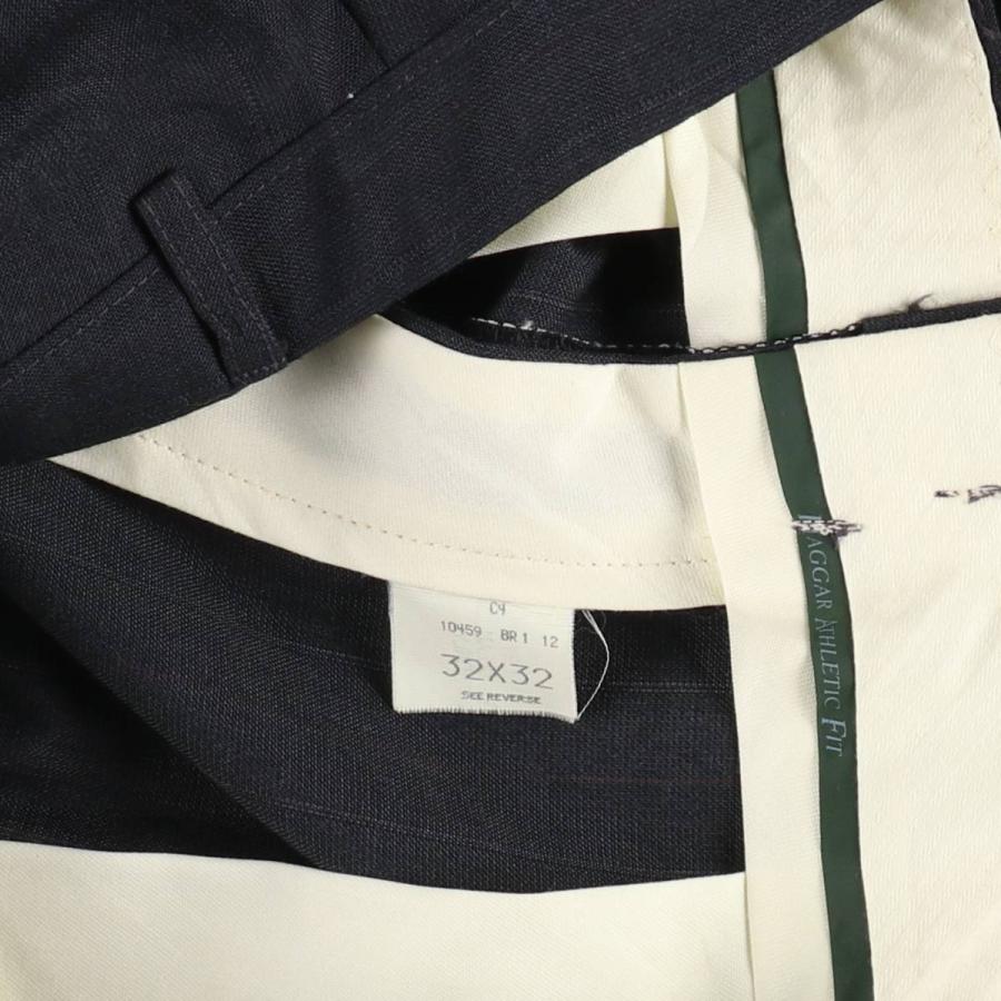 古着 ハガー Haggar ATHLETIC FIT ストライプ柄 ツータック スラックス