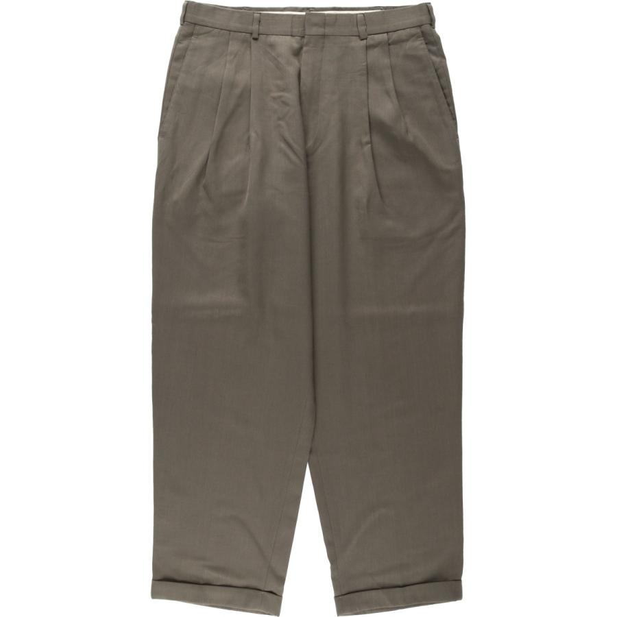 古着 90年代 SLATES ツータック ウールパンツ スラックス USA製 メンズ