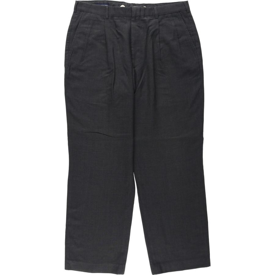 古着 80~90年代 ランズエンド LANDS'END ツータック ウールパンツ