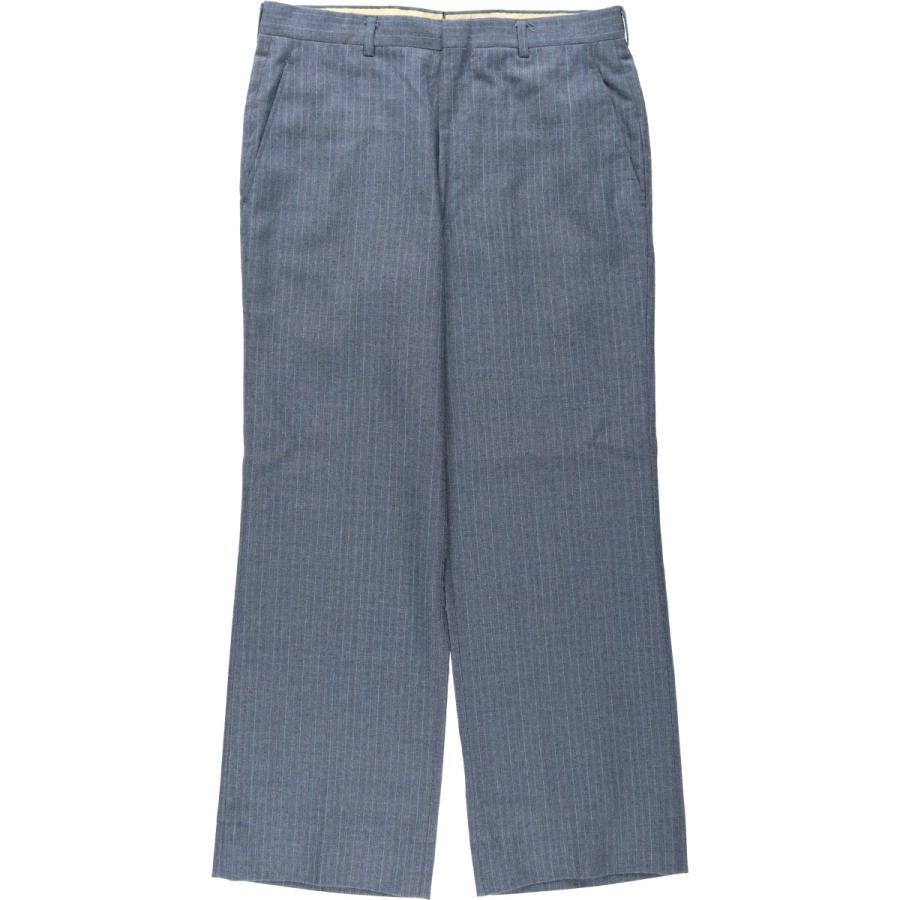 古着 ~70年代 ストライプ柄 ツータック スラックス ワイドパンツ