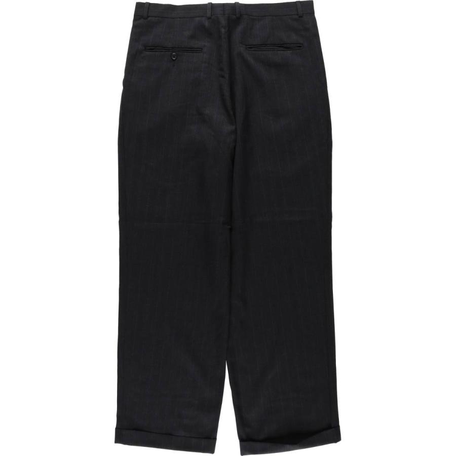 古着 ~90年代 ストライプ柄 ツータック スラックスパンツ メンズw35