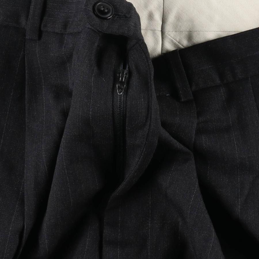 古着 ~90年代 ストライプ柄 ツータック スラックスパンツ メンズw35
