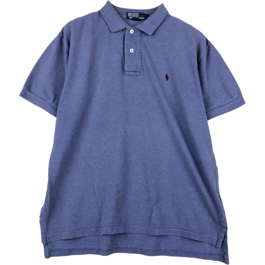 新品タグ付✨ポロラルフローレン 半袖ポロシャツ ネイビー L スリムフィット 古着 ラルフローレン Ralph Lauren POLO by 半袖 ポロシャツ メンズM