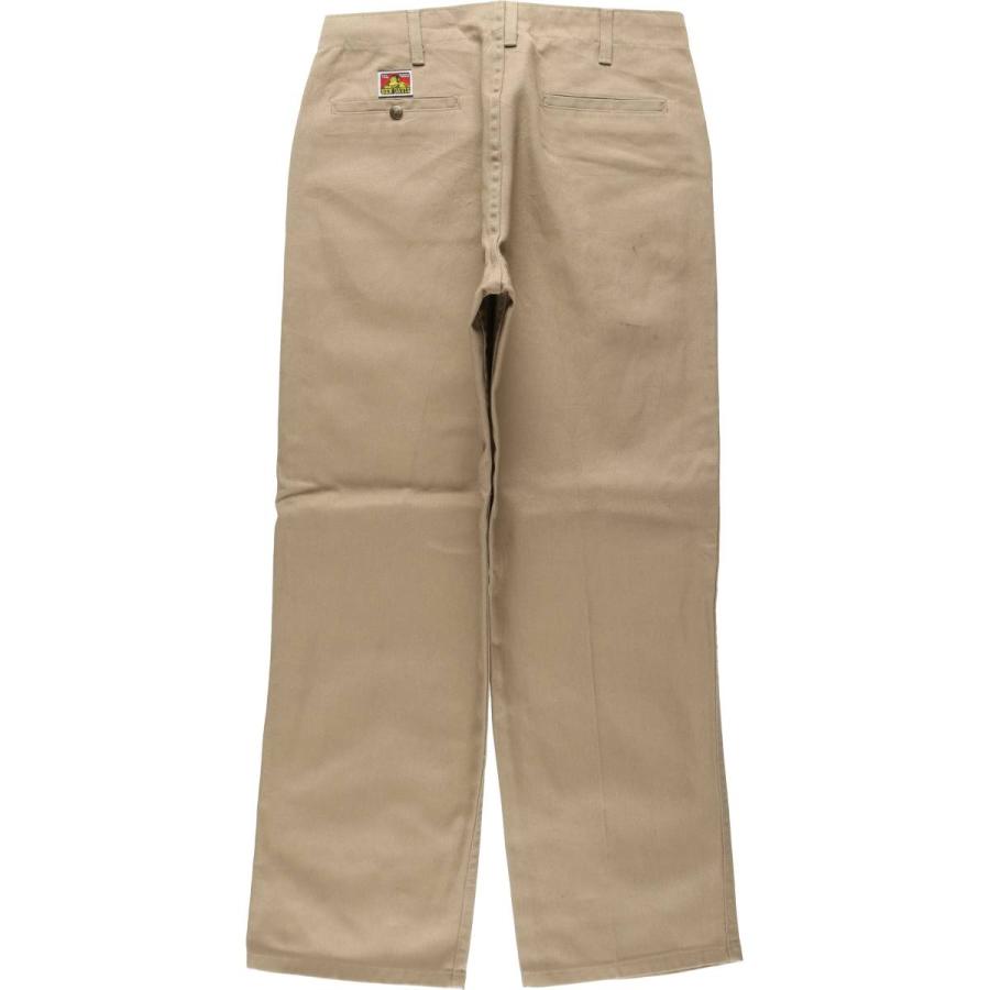 90s USA製 BEN DAVIS ワークパンツ チノパン ベージュW36相当 BEN DAVIS（ベンデイビス） 古着 ワークパンツ メンズw36相当