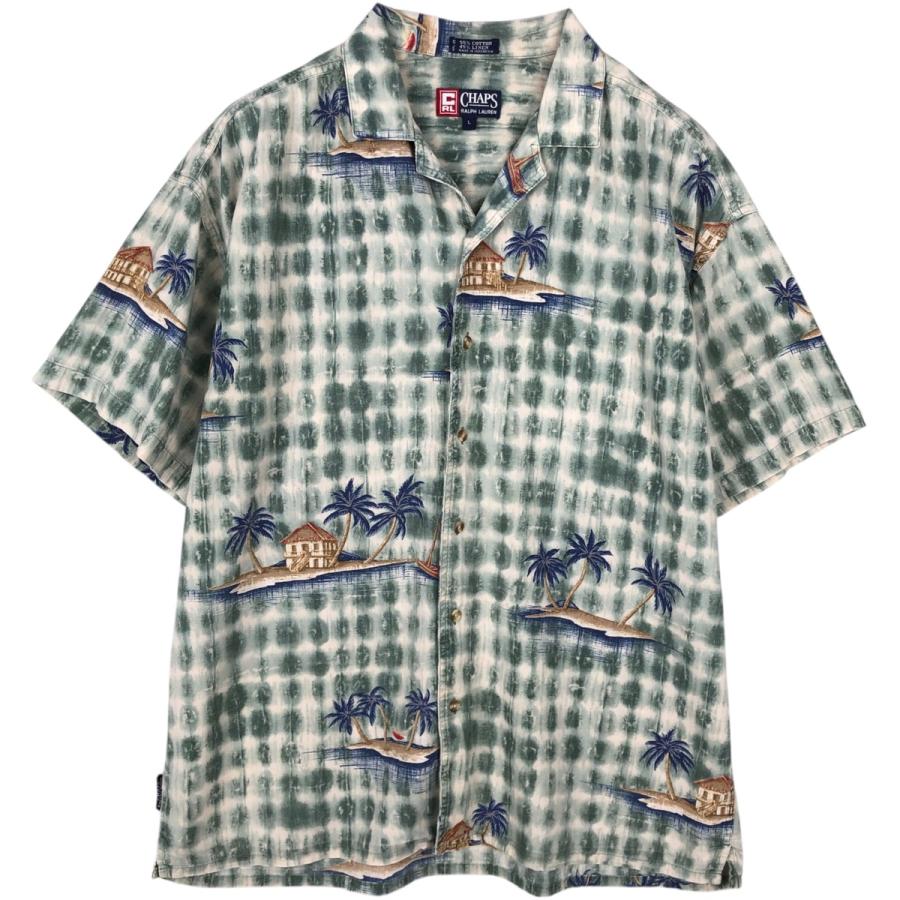 古着 ラルフローレン Ralph Lauren CHAPS チャップス 総柄 オープンカラー ハワイアンアロハシャツ ボックスシャツ メンズXL相当/eaa623235 古着 ラルフローレン CHAPS チャップス 総柄 オープンカラー