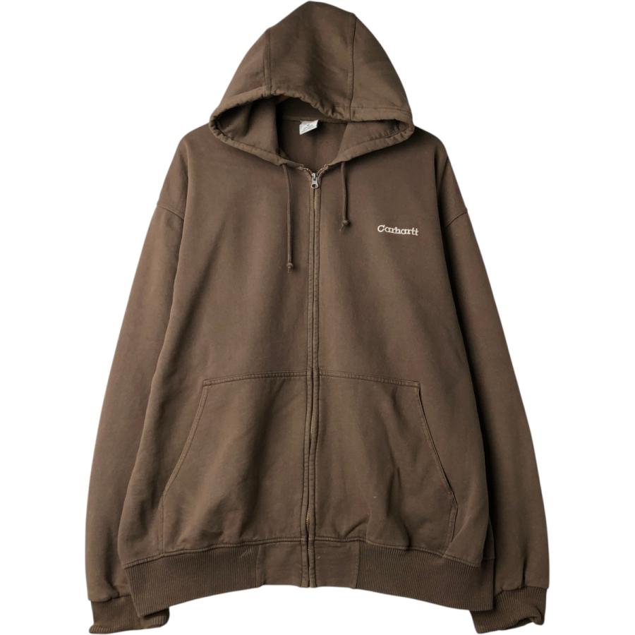 トップス 古着 カーハート Carhartt スウェットフルジップパーカー