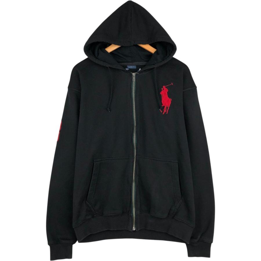 Polo by Ralph Lauren ジップパーカー ビッグポニー 黒 M POLO by Ralph Lauren 'ビッグポニー'ジップアップ パーカー Zip Up