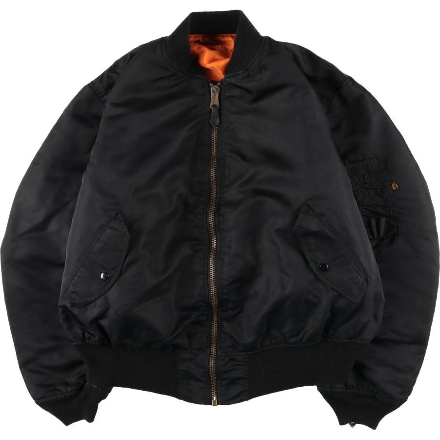 【美品】90s ALPHAMA-1 フライトジャケット 中綿入り M サイズ 古着 90年代 民間品 アルファ ALPHA MA-1タイプ 中綿入り ミリタリー