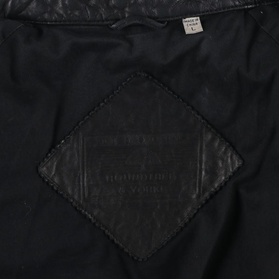 古着 ROUNDTREE and YORKE スイングトップタイプ レザーブルゾン