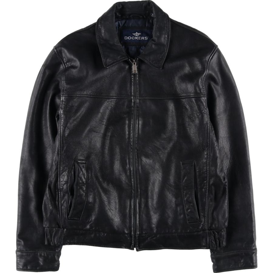 古着 ドッカーズ DOCKERS スイングトップタイプ 中綿入り レザーブルゾン メンズM相当/eaa625093 古着 ドッカーズ DOCKERS スイングトップタイプ 中綿入り レザー