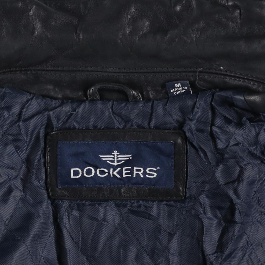 古着 ドッカーズ DOCKERS スイングトップタイプ 中綿入り レザー
