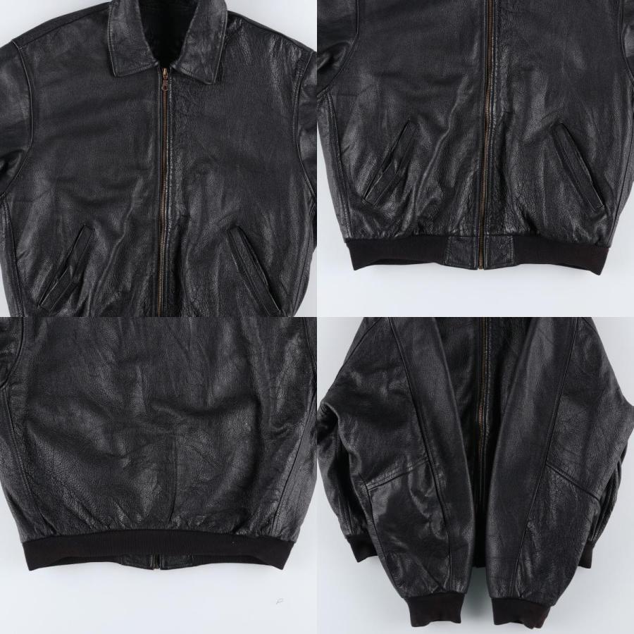 古着 MARIGOT スイングトップタイプ レザーブルゾン メンズL相当/eaa625106 古着 MARIGOT スイングトップタイプ レザーブルゾン メンズL相当