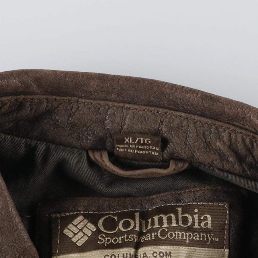 Columbia（コロンビア） 古着 スイングトップタイプ 中綿入り レザー