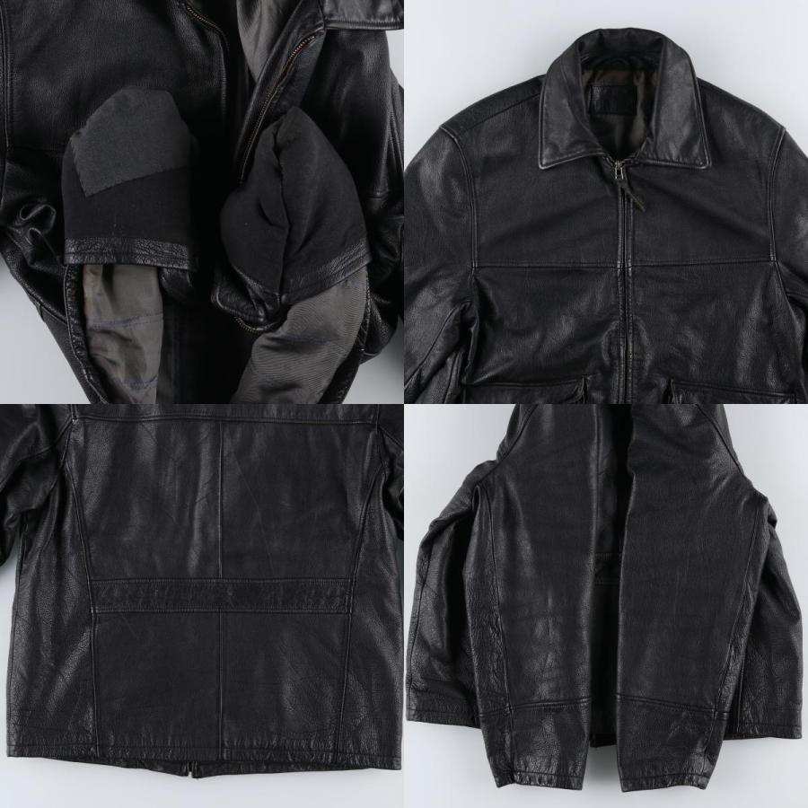 古着 BRICE スイングトップタイプ レザーブルゾン メンズL相当