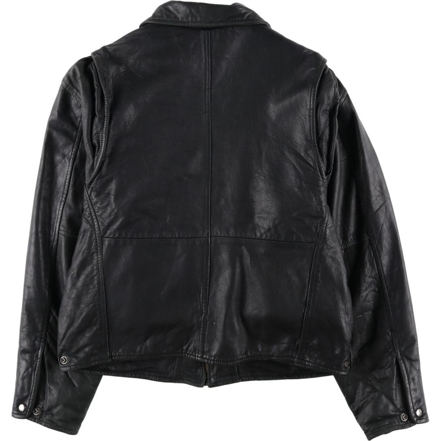90s WILSONS レザー ブルゾン スイングトップ ドリズラー ブラック黒